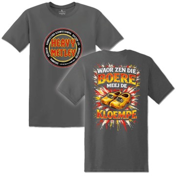 Heavy metley shirt voor  en achterkant