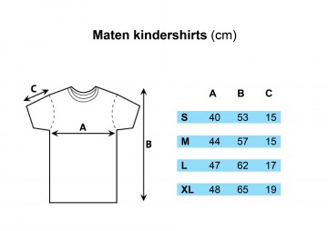 Maten kindershirts